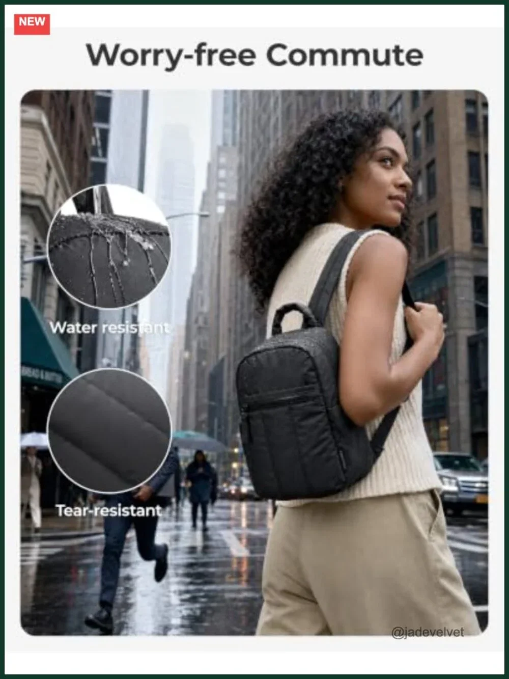 Mini Backpack Purse Lightweight Water-Resistant Tear-Resistant Tablet Pocket